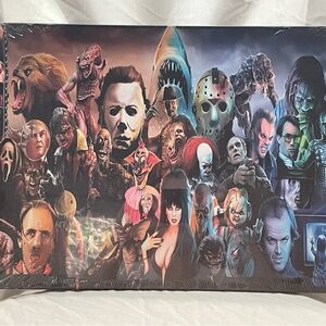 Horror Movie Character Poster printed on canvas.